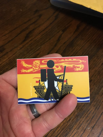 Hiking NB Sticker - 2"x3"